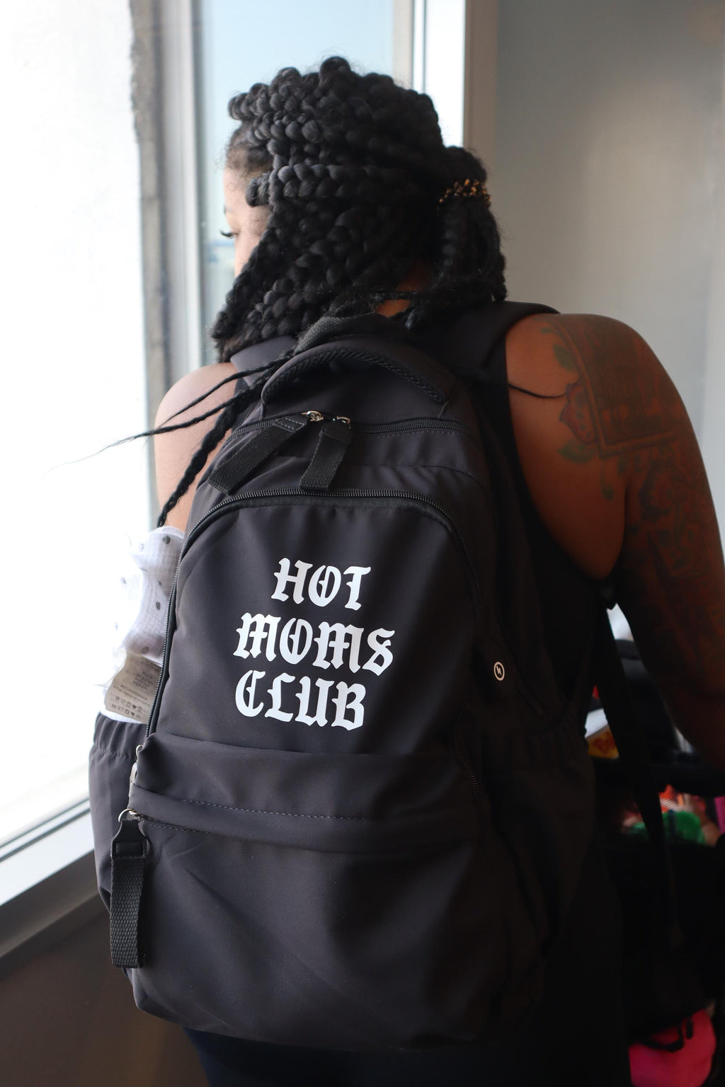 Hot Moms Club Backpack | Everyday Mom Bag | Gym, Travel & Diaper Backpack | Stylish Minimalist Backpack for Busy Moms
