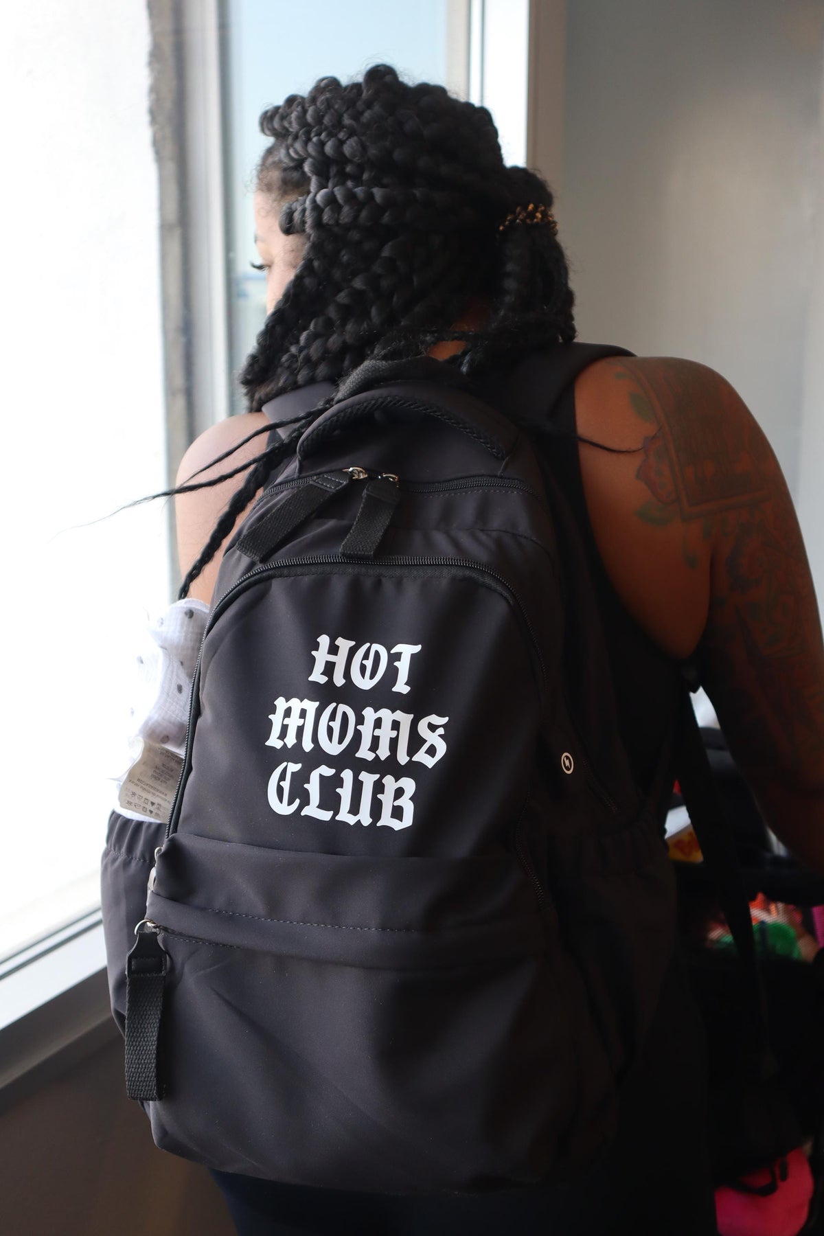 Hot Moms Club Backpack | Everyday Mom Bag | Gym, Travel & Diaper Backpack | Stylish Minimalist Backpack for Busy Moms