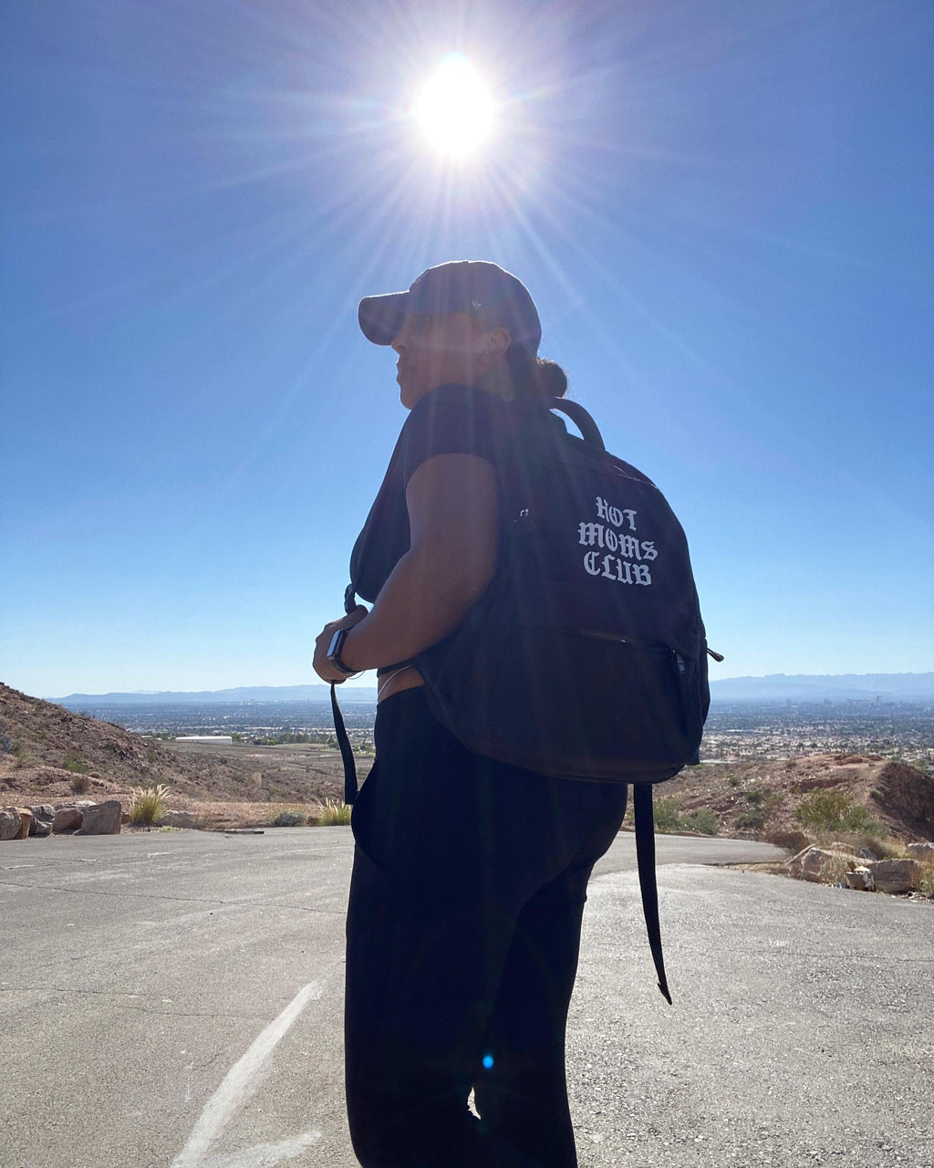 Hot Moms Club Backpack | Everyday Mom Bag | Gym, Travel & Diaper Backpack | Stylish Minimalist Backpack for Busy Moms