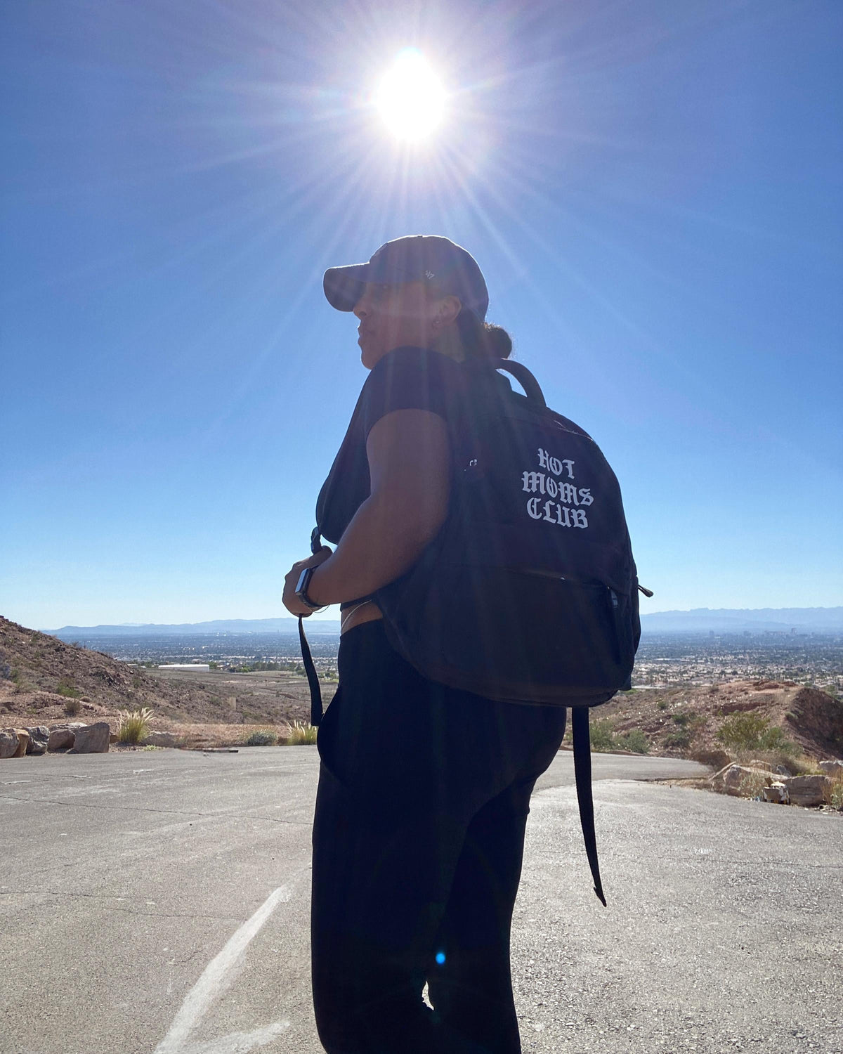 Hot Moms Club Backpack | Everyday Mom Bag | Gym, Travel & Diaper Backpack | Stylish Minimalist Backpack for Busy Moms